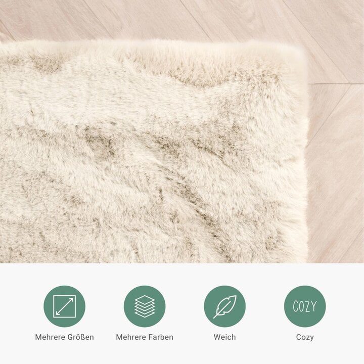Hochflor Teppich - Comfy Supreme Creme - 5